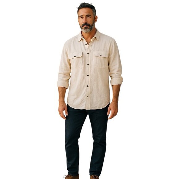 Banana Republic Other - Banana Republic Cream Casual Button Down Shirt